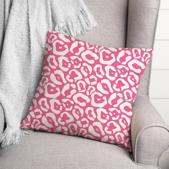 Pink Cheetah Throw Pillow